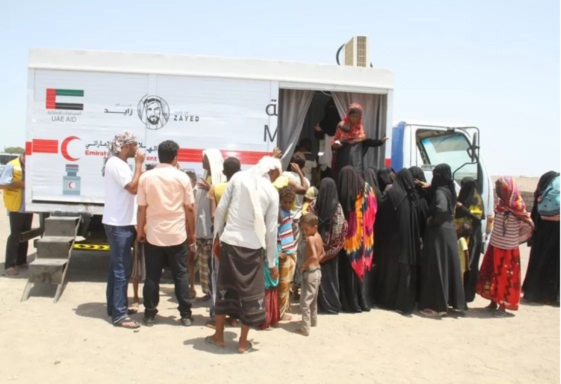 بتمويل من الهلال الأحمر الإماراتي أُنشِئت “عيادات متنقلة” في مناطق نائية وريفية باليمن