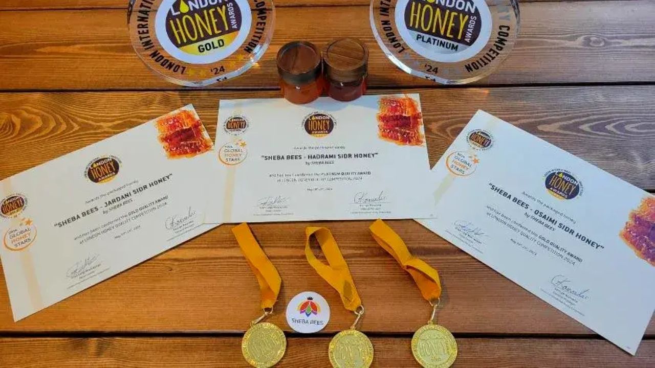 Yemeni Honey Wins Platinum and Two Gold Awards at the London International Honey Quality Competition 2024