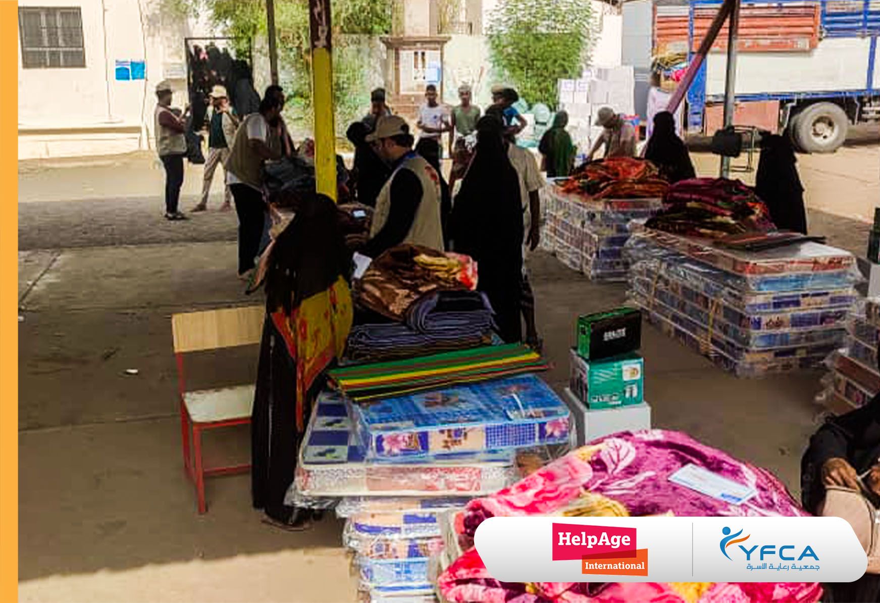 YFCA Distributes Essential Kits to Families at Alanad Camp