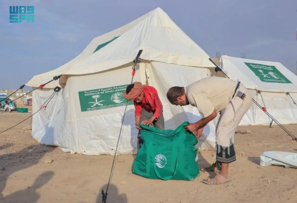 King Salman Relief Center Distributes 158 Shelter Kits and 92 Tents in Al-Madinah District, Marib Governorate